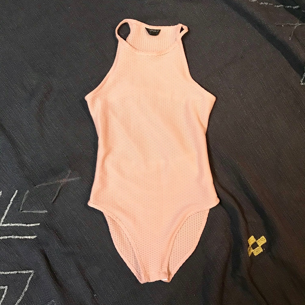 Topshop light pink body suit !